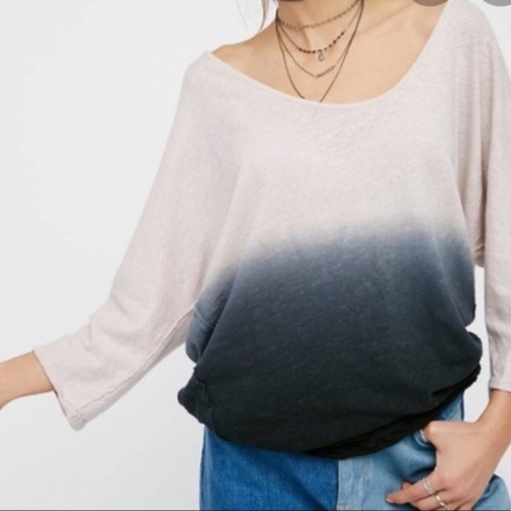 Free People Dip Dye Ombre Shirt